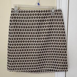 Gold & Brown Patterned Loft Skirt